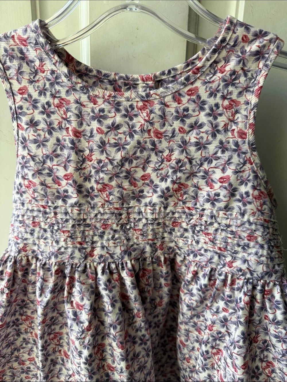 Vintage 80’s Laura Ashley Cotton dress Girls size 2 Purple Peach Blossom Floral
